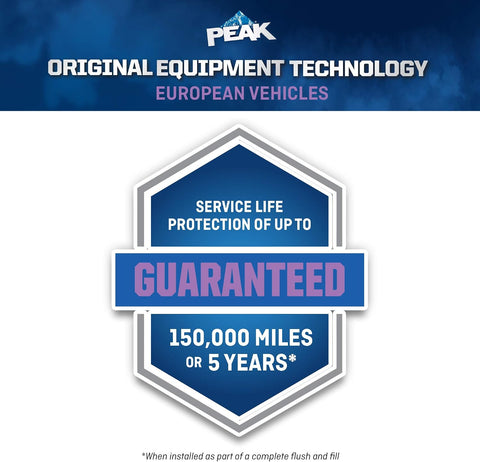 PEAK OET Extended Life Violet Concentrate Antifreeze/Coolant for European Vehicles, 1 Gal.