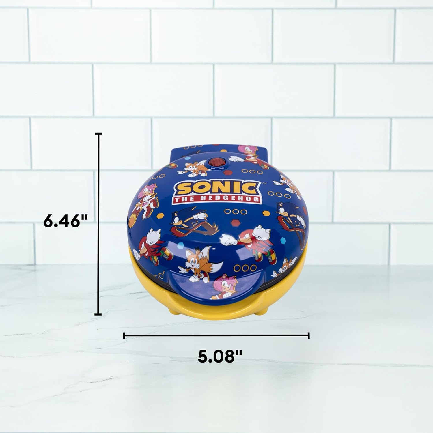 Uncanny Brands Sonic the Hedgehog Mini Waffle Maker - Sega Kitchen Appliance
