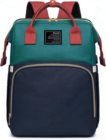 houscly Diaper Bag Backpack with Changing Station, 25L Large Capacity