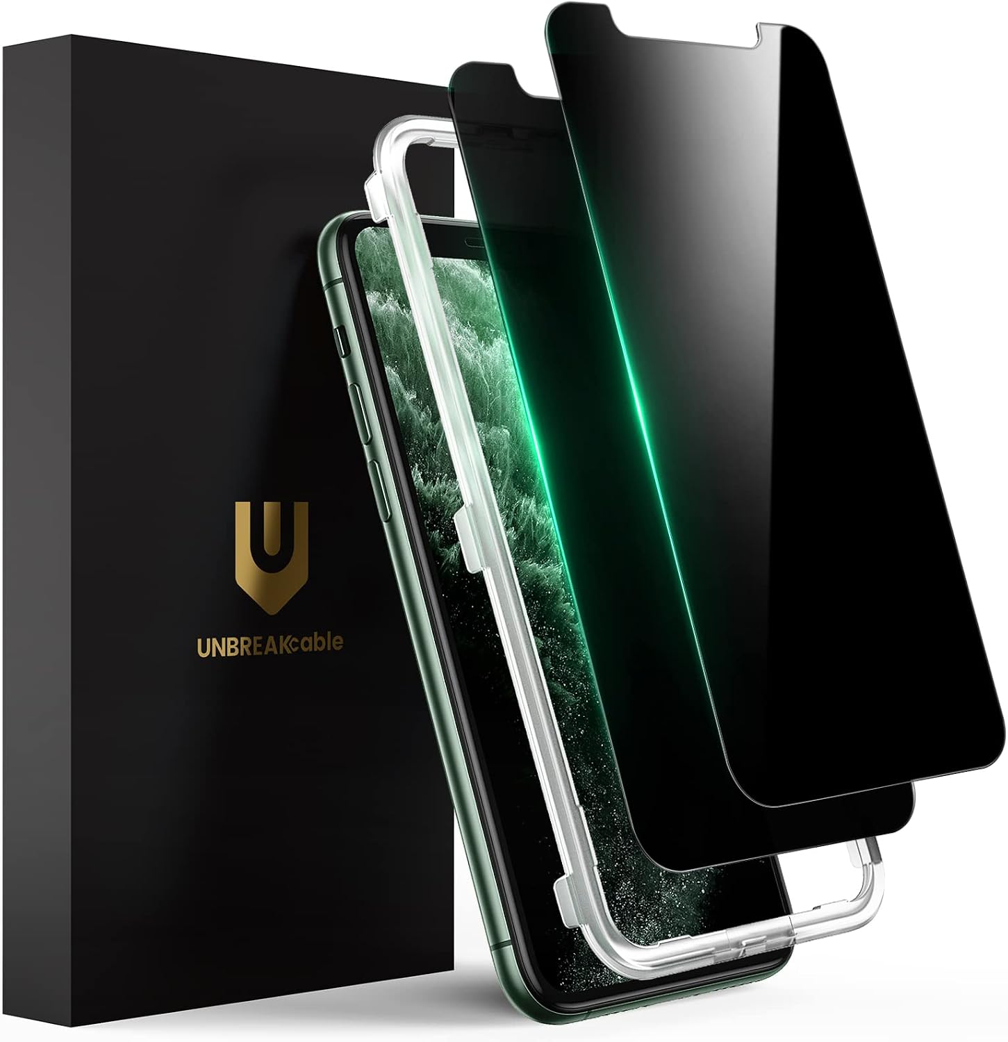 UNBREAKcable Privacy Screen Protector for iPhone 11 Pro Max/XS Max, 2-Pack