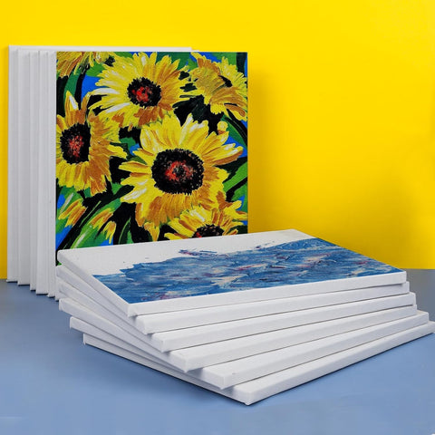 ESRICH Stretched Canvas for Painting 11x14 Inch, 36 Pack Blank Canvas -5/8 in Profile Primed Cotton White Canvases for Painting for Oil & Acrylic Paint