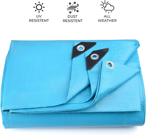 Tarps Heavy Duty Waterproof 20x40 ft, 12 mil Thick Tarp Cover with Grommets
