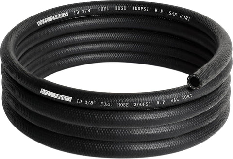 EVIL ENERGY 3/8" Fuel Hose Line Push Lock NBR Rubber SAE 30R7 10FT 300PSI