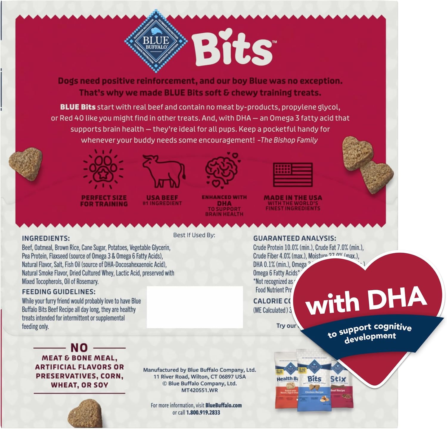Blue Buffalo Bits Beef Training Treats, 1 oz, 12 ct