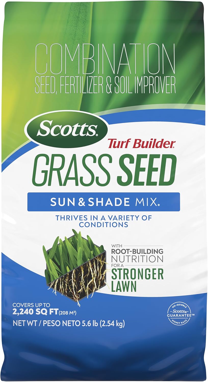 Scotts Turf Builder Grass Seed Sun & Shade Mix, 5.6 lbs.