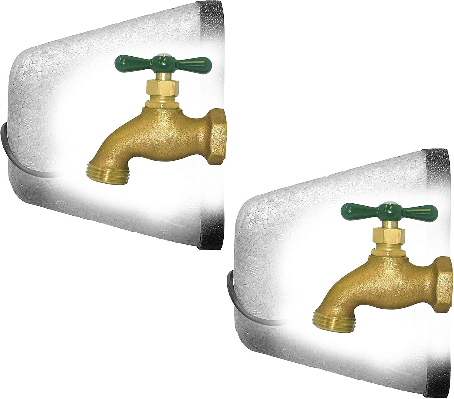Frost King FC1 Outdoor Foam Faucet Cover, Water Resistant, Green, Oval (Pack of 4)