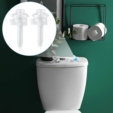 Jetec 2 Pack Toilet Seat Screws Kit, Plastic Bolts Nuts & Washers