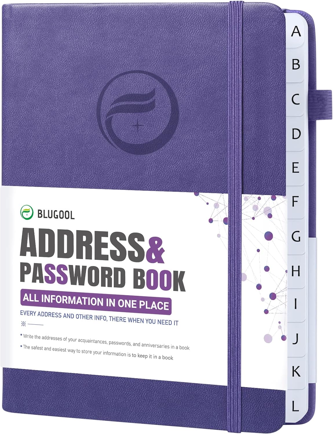 Address Book with Alphabetical Tabs, Hardcover Password Keeper 5.3"x7.7"