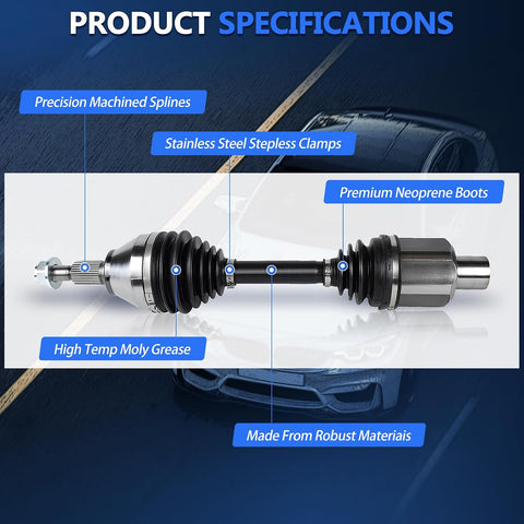 Maxfavor CV Axle Front Left or Right 4WD Compatible with Ram 1500 2012-2025