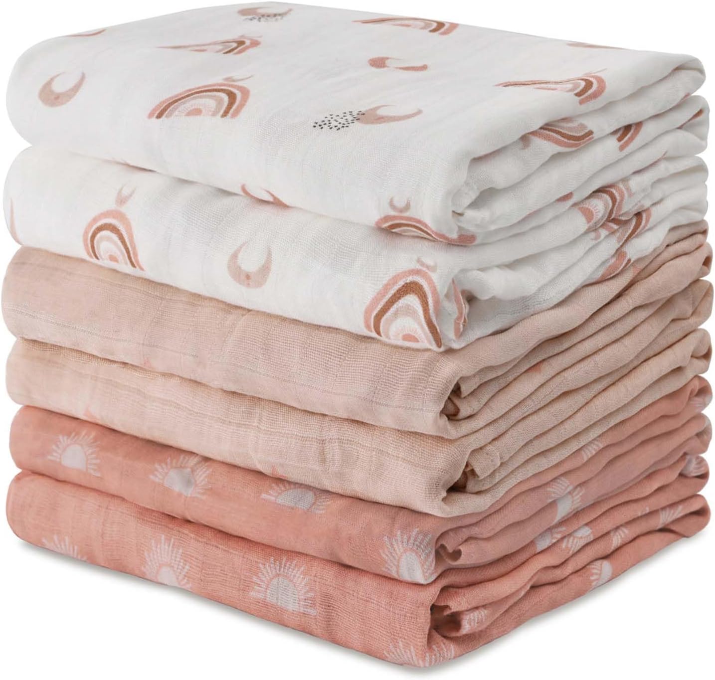 GLLQUEN BABY Receiving Blankets Muslin Swaddle Blanket for Newborn Girl Boy