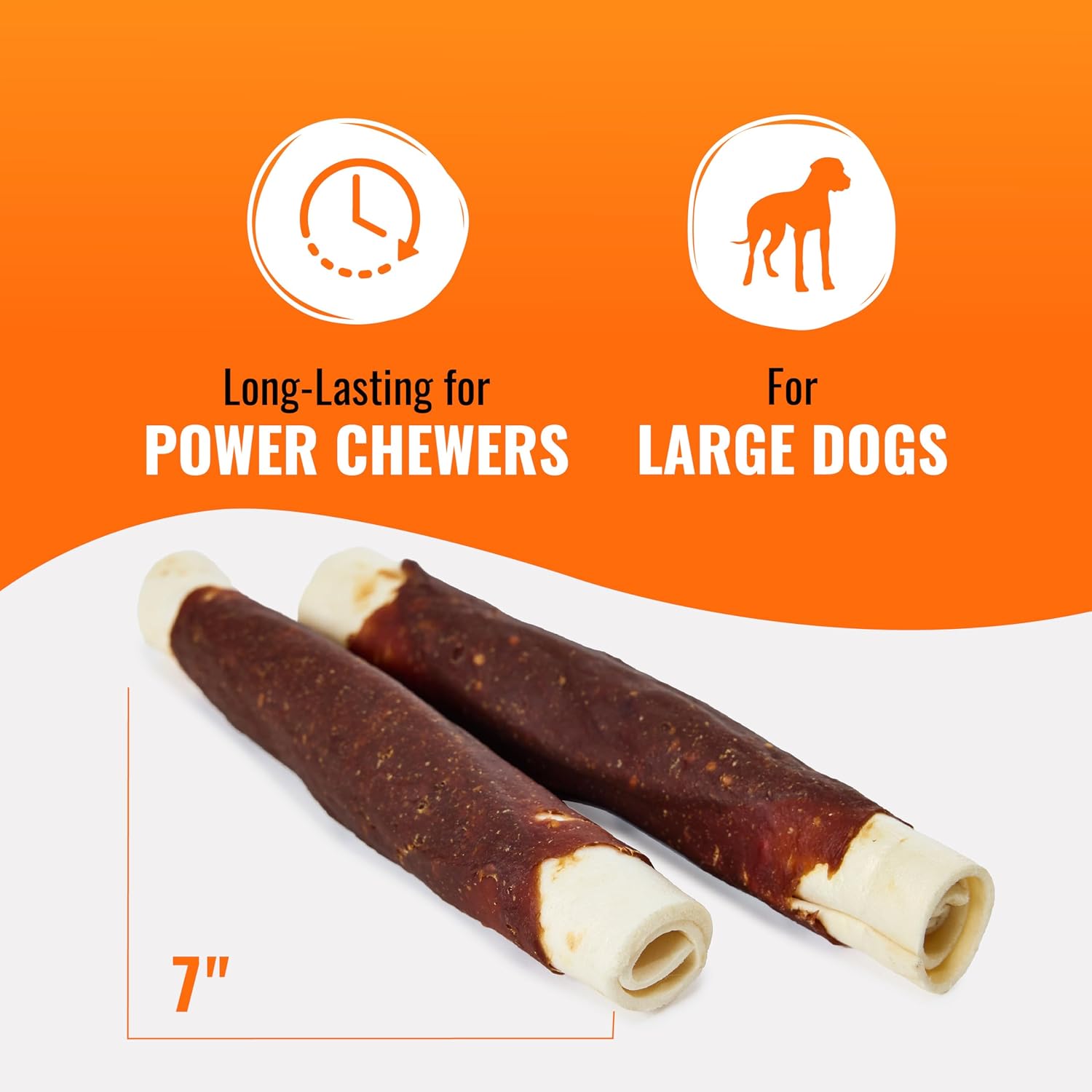 GOOD 'N' FUN Rolls Dog Treat with Real Bully for Large Dogs, 3 Count
