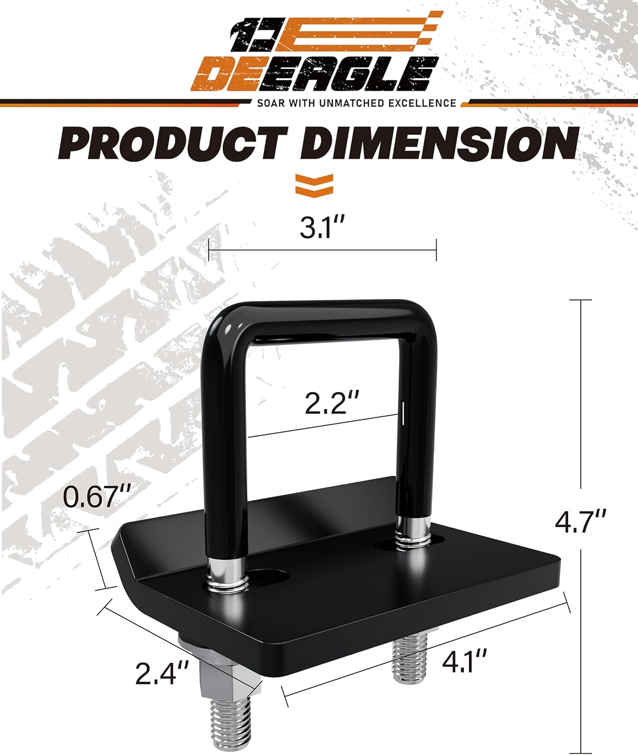 DEEAGLE Hitch Tightener Anti Rattle Stabilizer for 1.25" to 2" Hitch