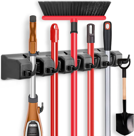 IMILLET Mop and Broom Holder, Wall Mount Organizer Storage Tool Rack