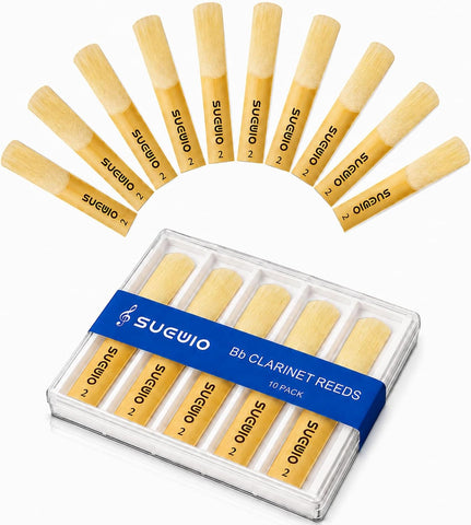 SUEWIO Bb Clarinet Traditional Reeds, Strength 2.0, Box of 10