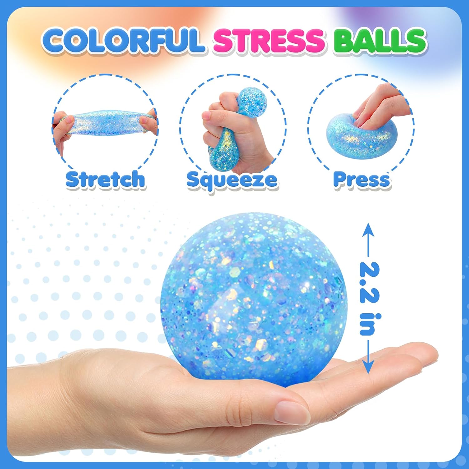 6 Set Squishy Sensory Stress Squeezing Balls for Adults