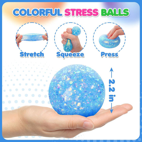 6 Set Squishy Sensory Stress Squeezing Balls for Adults