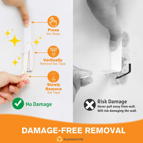 SummerBrite Damage Free Picture Hanging Strips, 20 Pairs, Medium, White