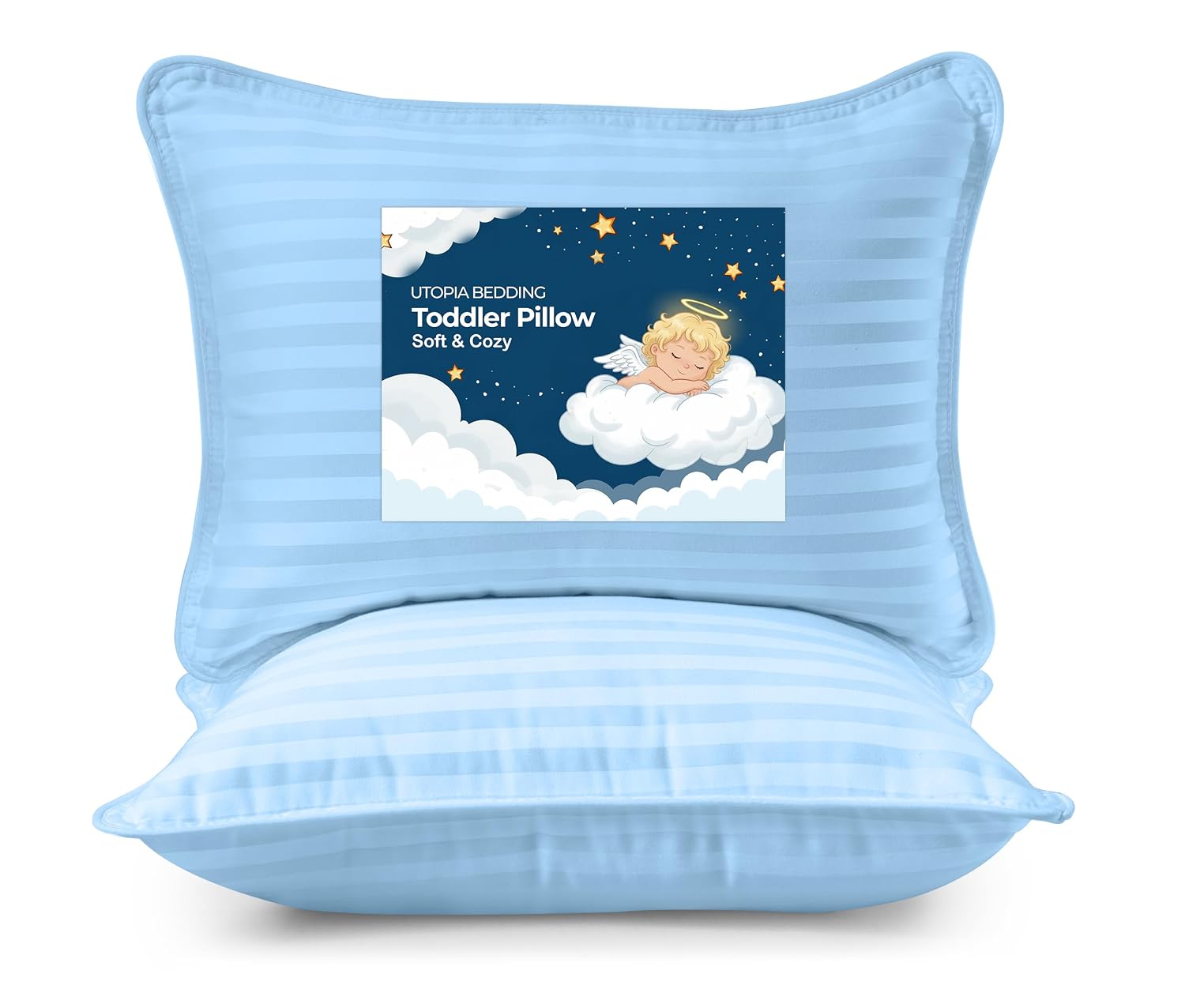 Utopia Bedding Toddler Pillow 2 Pack, Cotton Blend Shell 13x18 Inch, White