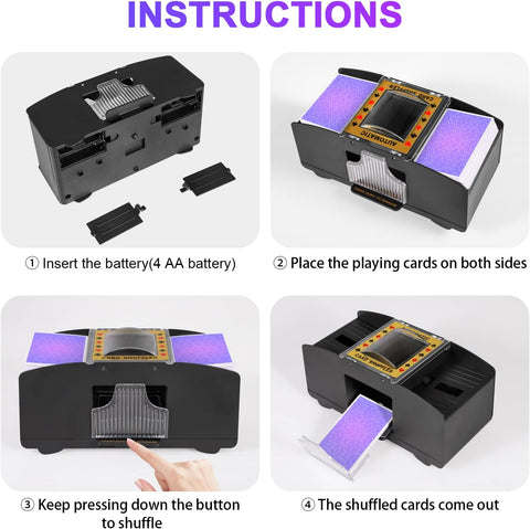 FEIERYA Automatic Card Shuffler 2/1/4/6 Deck