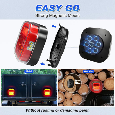Agrieyes Wireless Trailer Lights, Magnetic Tow Tail Light Kit (T28)