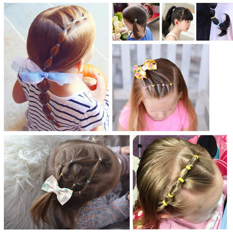 Baby Hair Ties 200Pcs Small Elastic Hair Ties for Baby Girls Infants Kids Toddlers - 20 Colors Ponytail Holders Hair Accessories for Girls