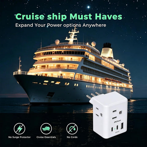 2 Pack Italy Travel Plug Adapter, Type L Power Adapter for Chile, Cuba, Ethiopia, Libya, San Marino, Syria, Uruguay, Vatican City, Travel Essentials