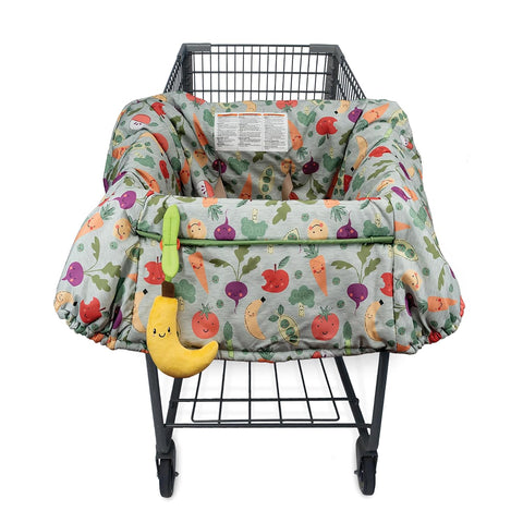 Boppy Preferred Shopping Cart & High Chair Cover, 360 Padded Baby Seat Cover & Toy
