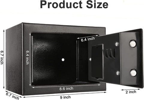 CDC⑧ 6.6L DIGITAL STEEL SAFE ELECTRONIC SECURITY HOME OFFICE MONEY CASH SAFETY BOX 2 KEYS