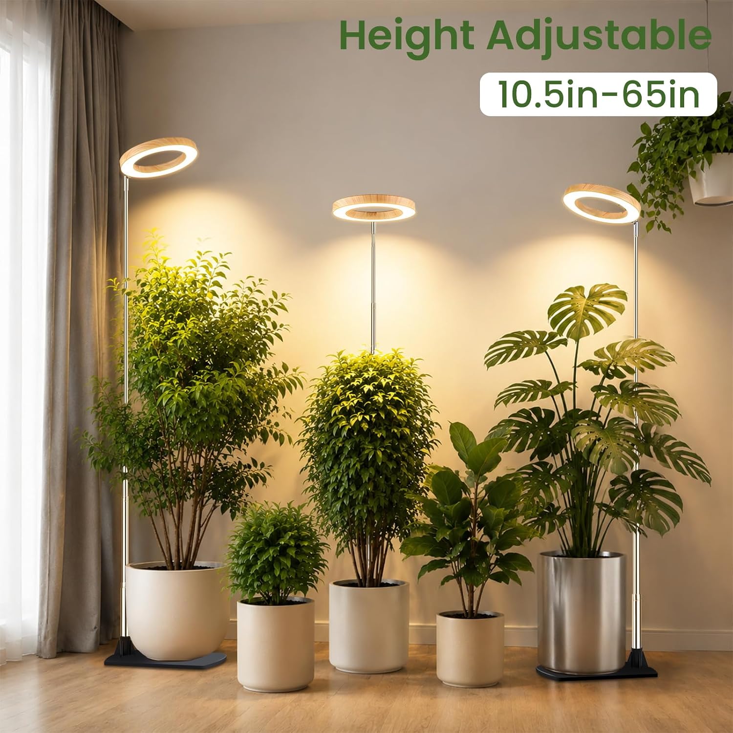 Grow Lights for Indoor Plants, 6.3" Full Spectrum Plant Light with Base