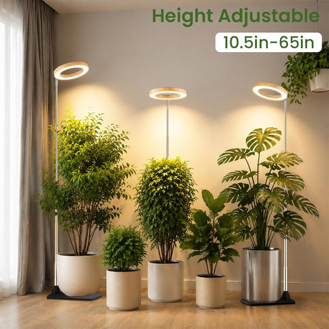 Grow Lights for Indoor Plants, 6.3" Full Spectrum Plant Light with Base