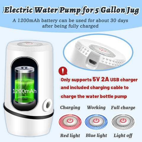 Water Dispenser for 5 Gallon Bottle, Electric Water Pump for 5 Gallon Jug