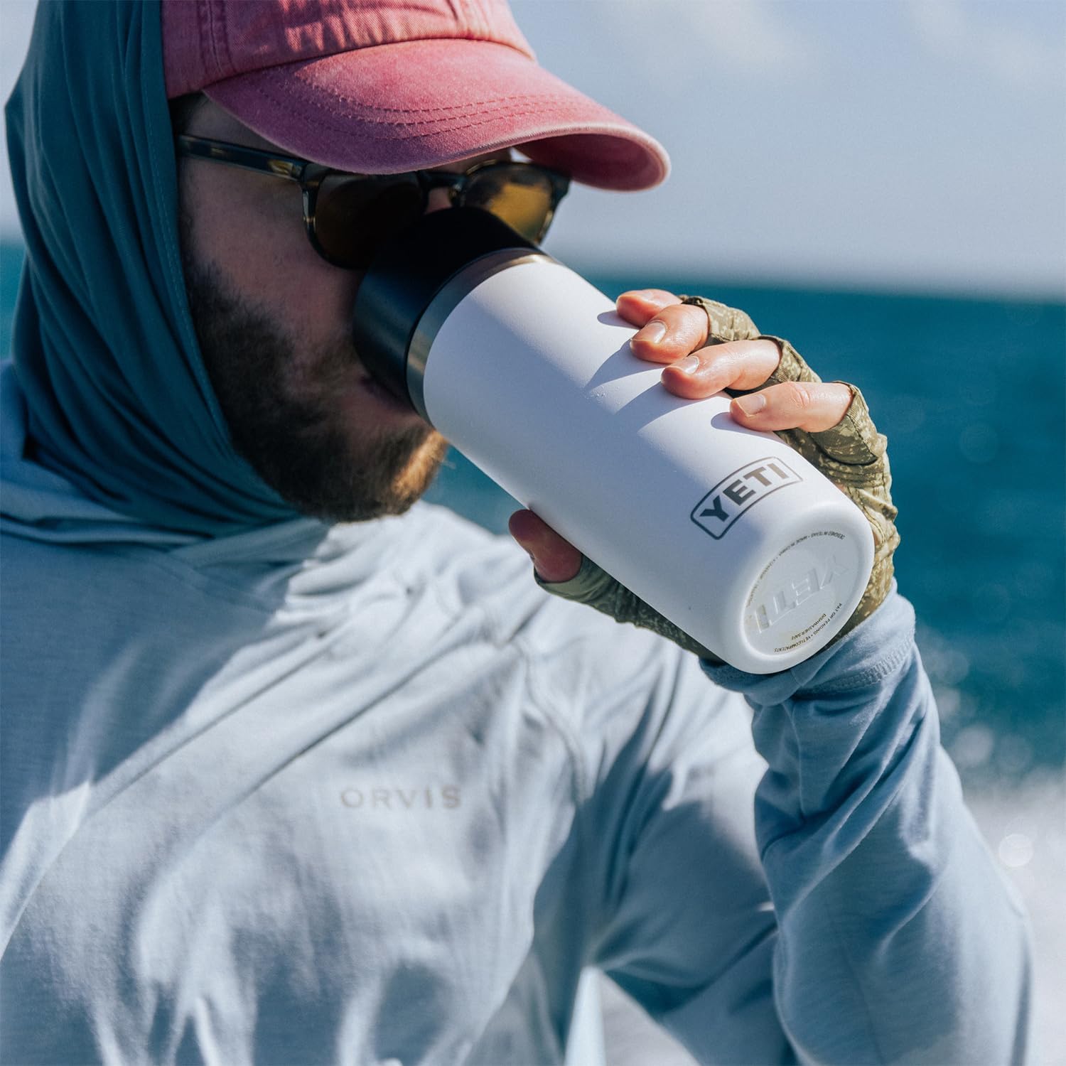 YETI Rambler 16 oz Travel Bottle, Stainless Steel, Vacuum Insulated with Leakproof Commuter Cap, Cape Taupe