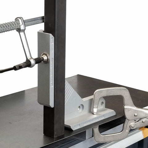 Strong Hand Tools, Aluminum 90º Tru-Angle Fixture Weld, Spatter Proof, Aluminum Alloy, (T-Clearance: 1-1/2″), (Jaw Length: 7″), Can Be Vice Held, LF-2