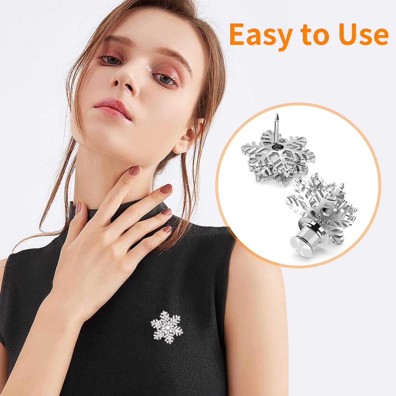 Ceryvop 100 PCS Locking Pin Backs Keepers Clasp, Metal Pin Locks Back
