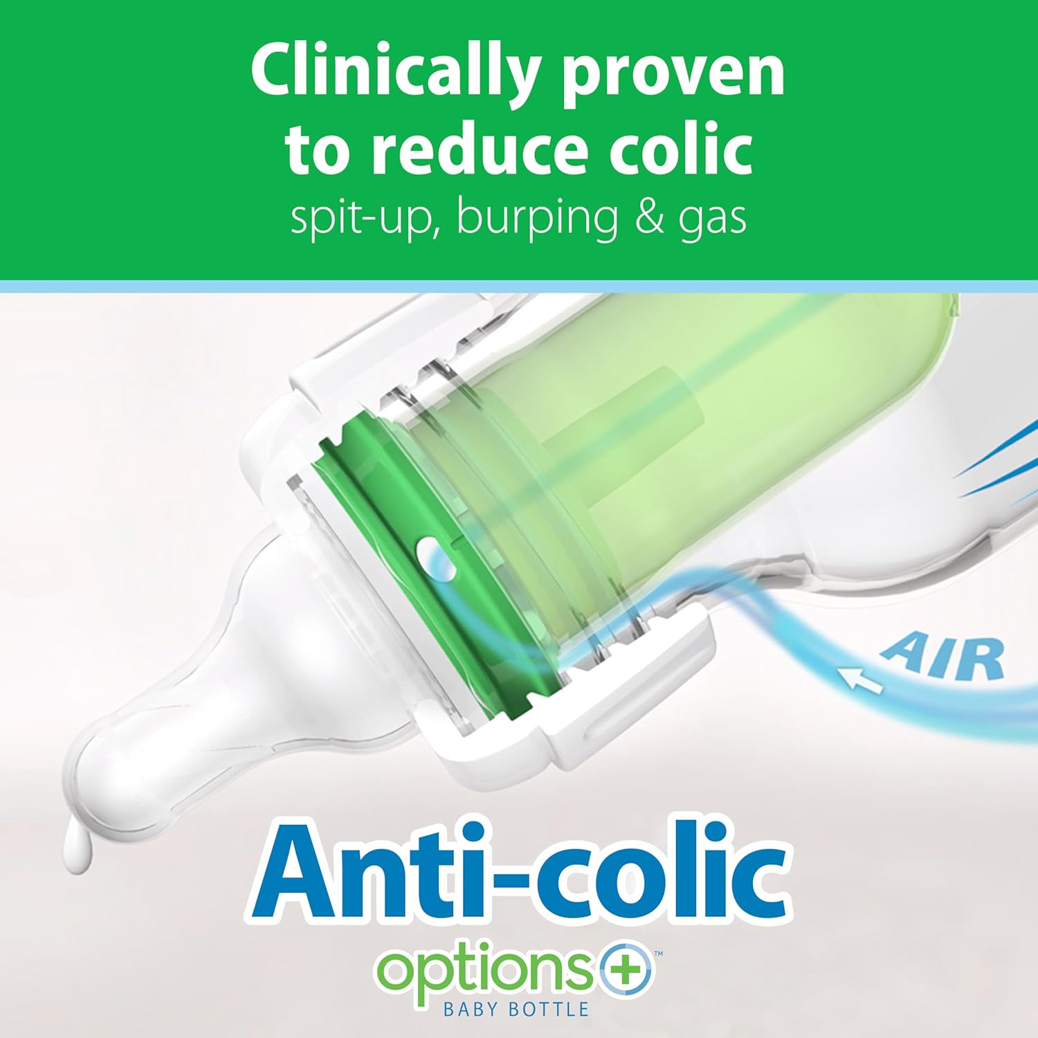 Dr. Brown's Anti-Colic Options+ Narrow Glass Baby Bottle, 8 oz, 4-Pack