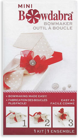 Morex Ribbon Mini Bowdabra Bow and Favor Maker, Grey