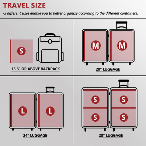 Travel Vacuum Bags for Clothing with Cordless Pump 30 Combo, Clear