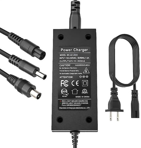 EVAPLUS 42V 2A Charger for 36V Lithium Battery, SGS Safe