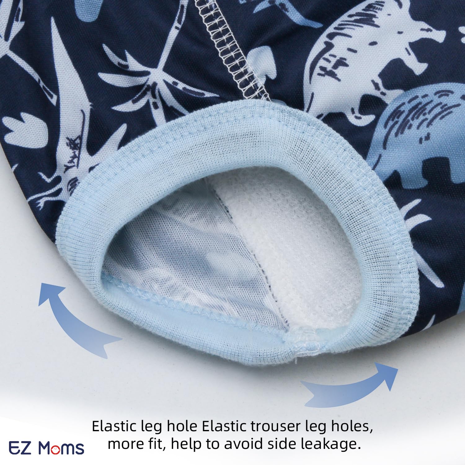 EZ Moms 10 Packs High Waist Potty Training Underwear for Boys Double Absorption Toddler Training Pants 3T-4T Reusable Dinosaur Toddler Underwear Boys 3T Kid Confident Pee Pants with a Laundry Bag