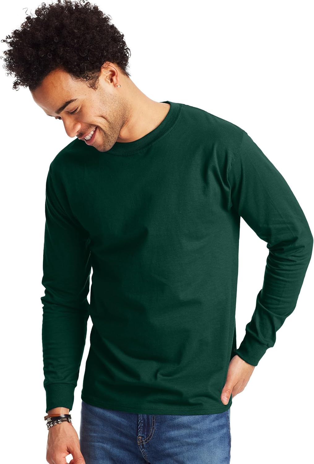 Hanes Men's Beefy Long Sleeve Shirt, 1 or 2 Pack