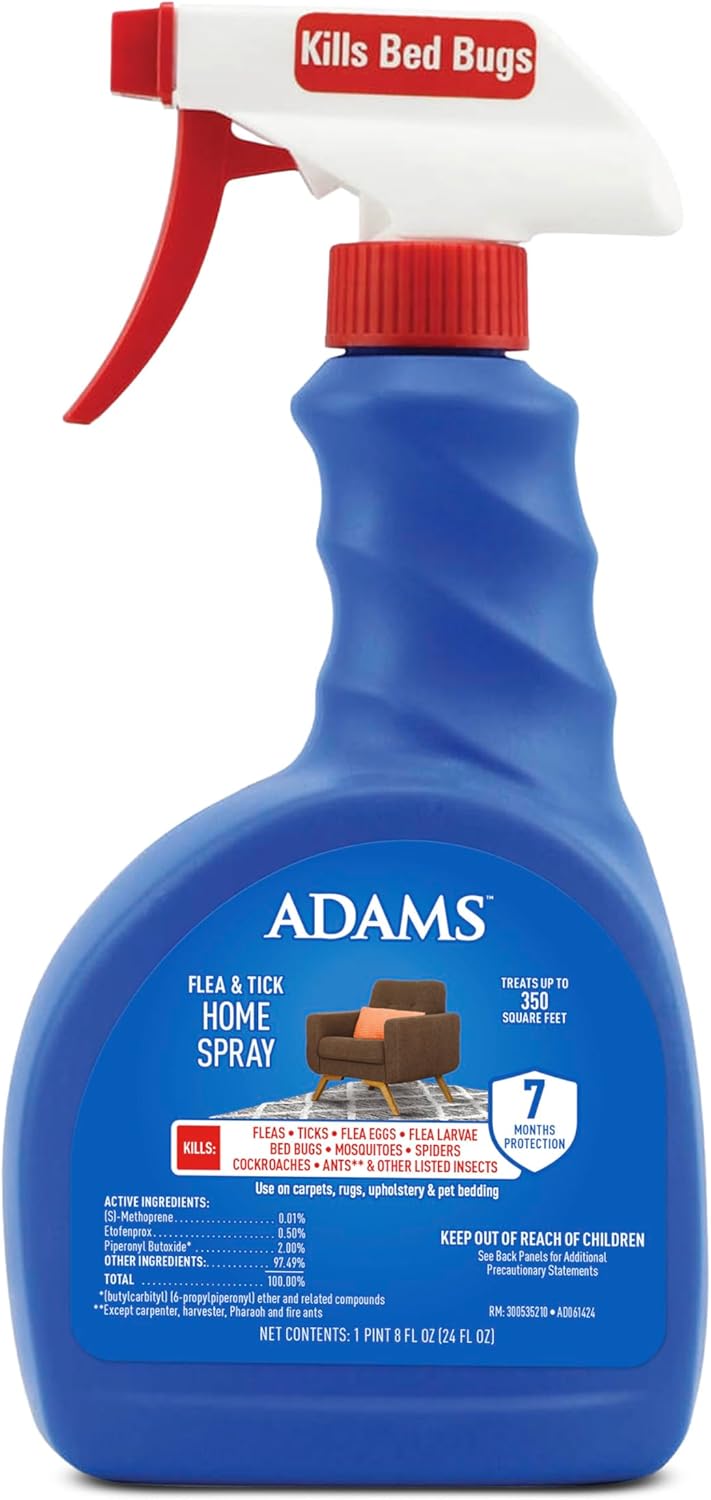 ADAMS Flea & Tick Home Spray for Bed Bugs, Fleas & Ticks, 24 oz