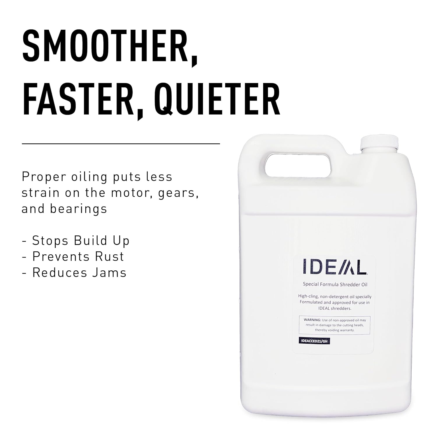 IDEAL Special High-Cling Lubricating Oil for ideal Shredders, Great for Any Automatic Oiler, Non-Toxic, Non-Detergent, Extend Life of Your ideal Shredder (1 Gallon Bottle)