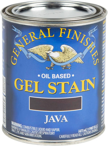 General Finishes Oil Base Gel Stain, 1 Pint, Java