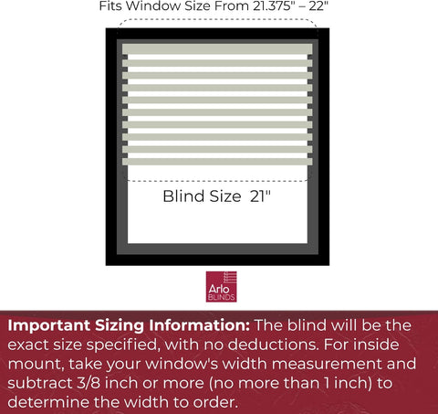 ARLO BLINDS 2" Faux Wood Blinds with Crown Valance 21" W x 73" H, White