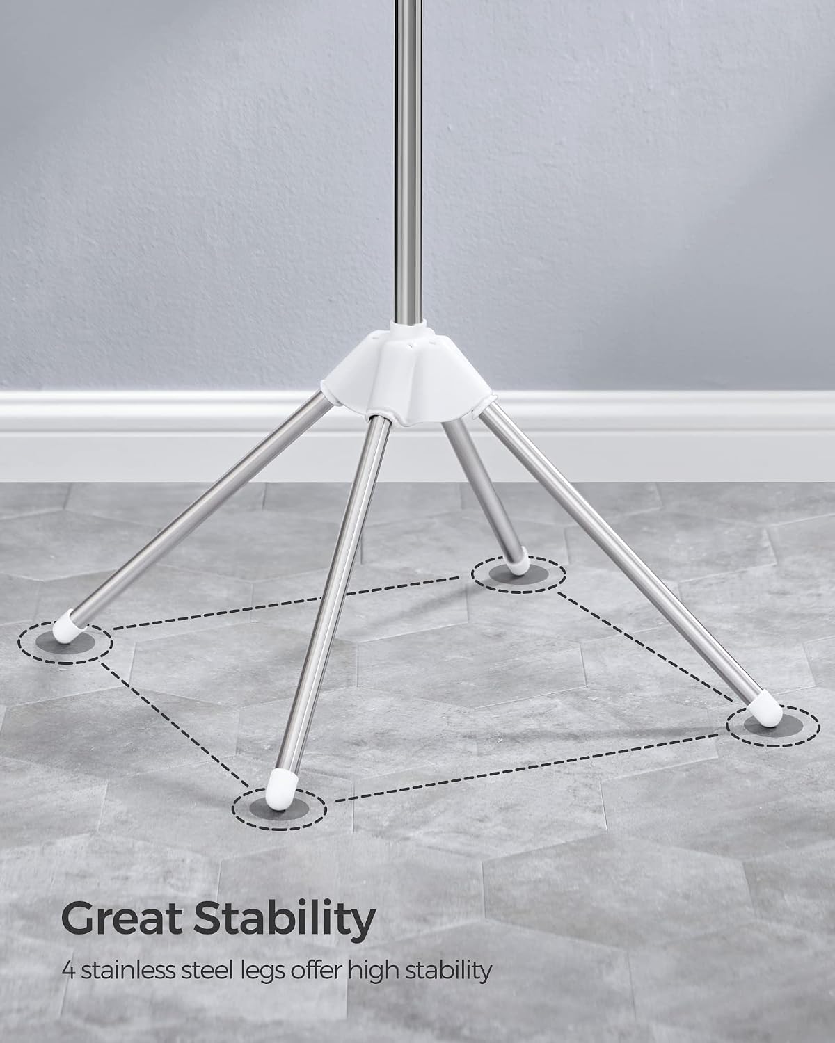 SONGMICS Clothes Drying Rack, 61.6-Inch Drying Rack, 3 Rotatable Arms