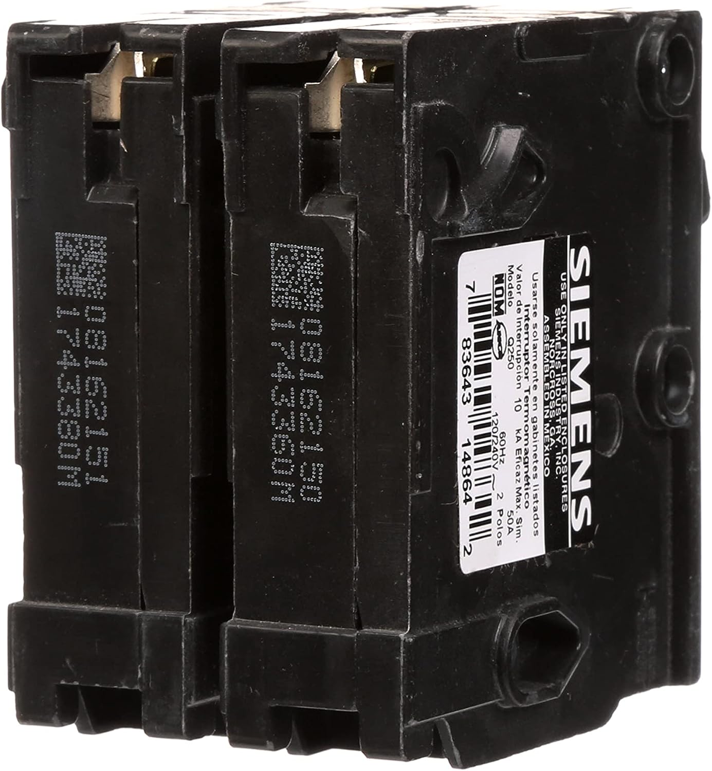 Q250 50-Amp Double Pole Type QP Circuit Breaker