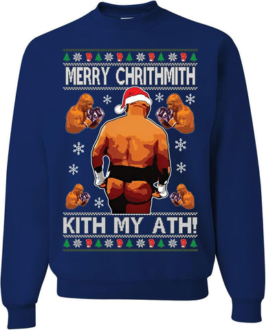 wild custom apparel Merry Chrithmith Kith My Ath Funny Ugly Christmas Sweater Crewneck Sweatshirt