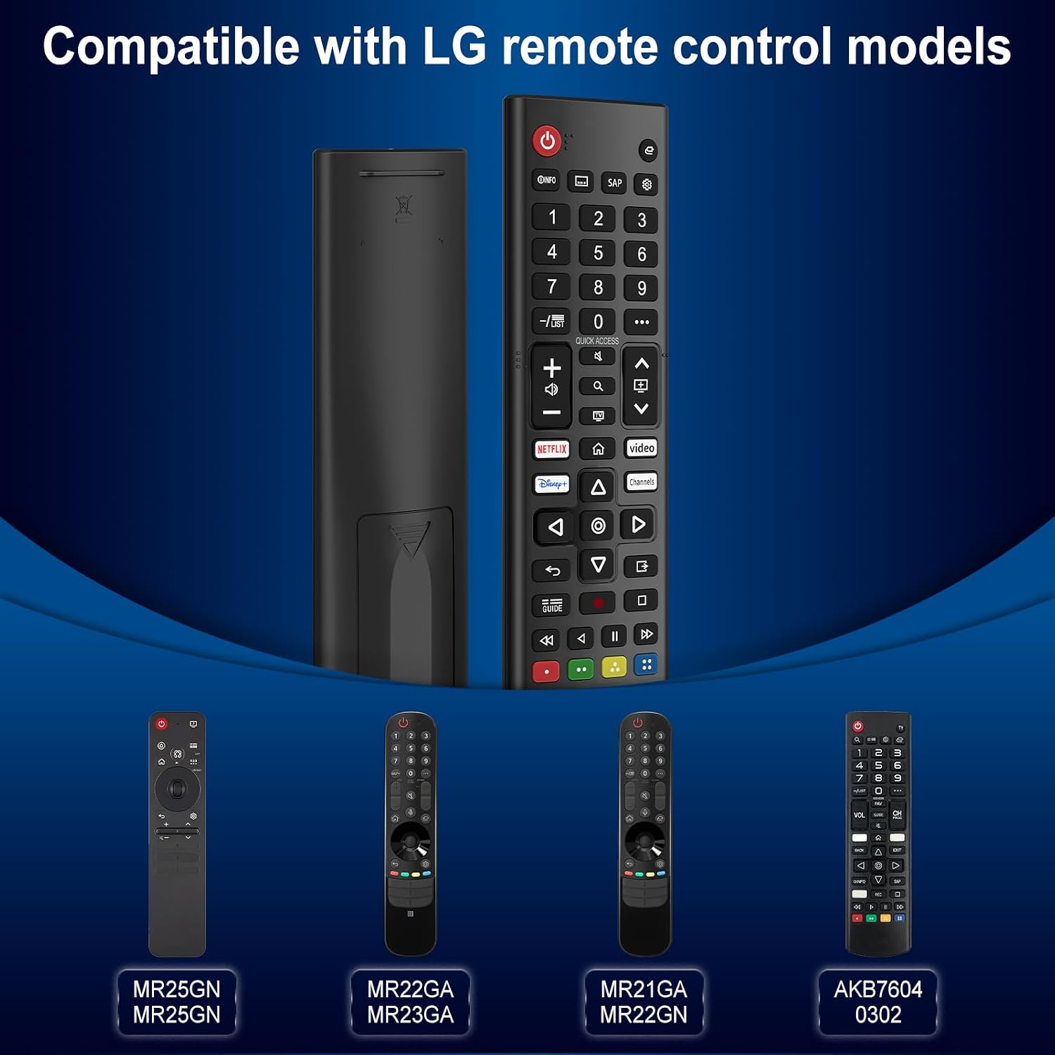 (Pack of 2) Replacement for LG-TV-Remote-Control,AKB76040302 Universal Remote for All LG 4K OLED UHD QLED MiniLED Smart TVs