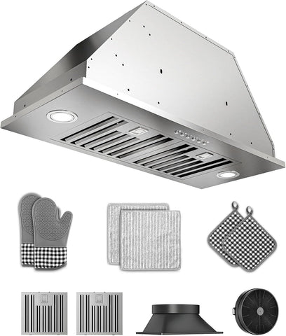 30 inch Built in/Insert Range Hood 900 CFM, Stainless Steel