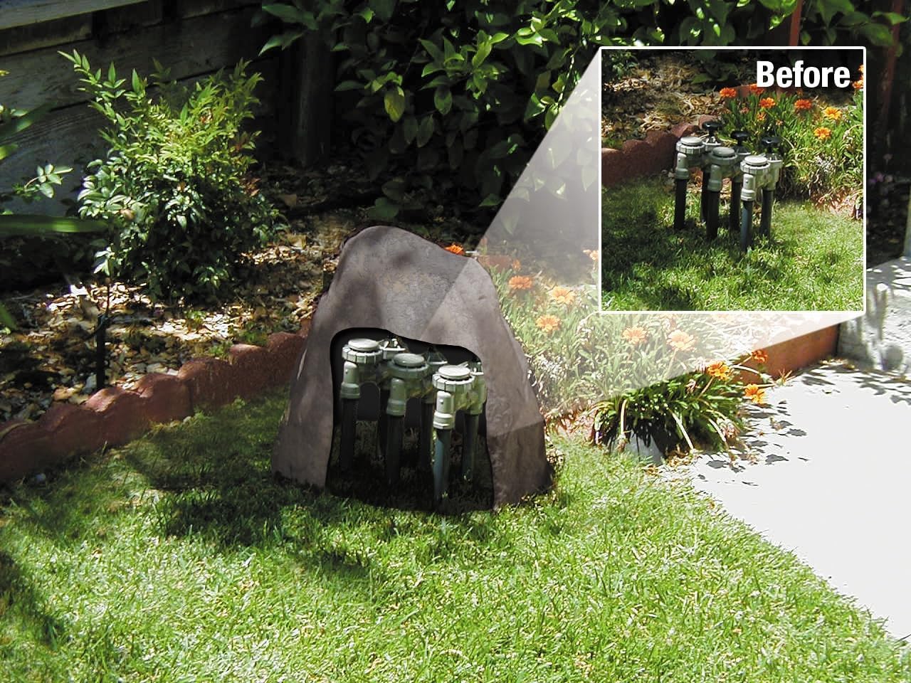 Emsco Group 2185 Large – Lightweight Landscape Rock-Resin, Granite